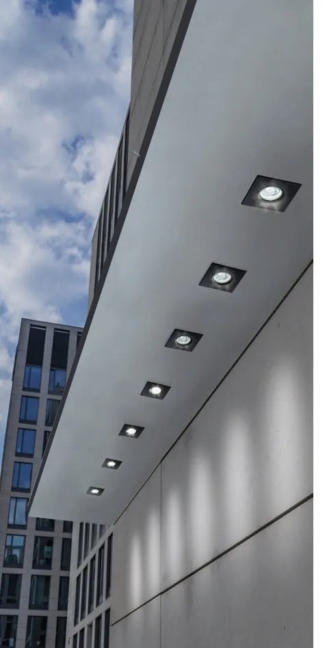 Spot de exterior incastrabil IP65 IKA SQUARE negru