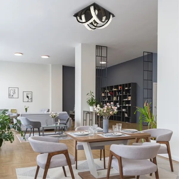 Plafonieră LED Zuma Line MX3274-4-3BCT TULA LED/23,5W/230V negru