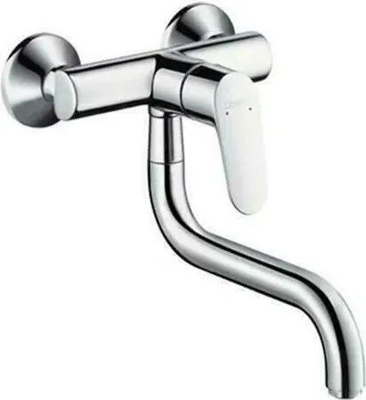 Baterie bucatarie Hansgrohe Focus cu montare pe perete crom
