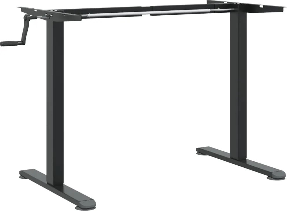 vidaXL Cadru de birou, negru, (94-135)x60x(70-114) cm, oțel