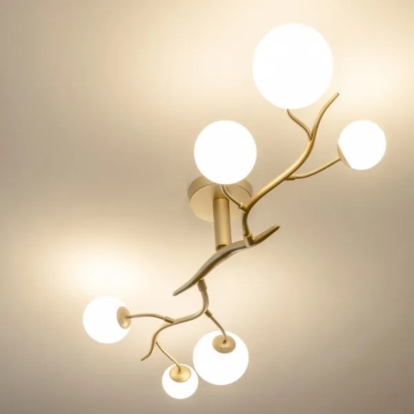 Lustră LED aplicată Brilagi MISTEL 6xG9/3W/230V auriu/alb