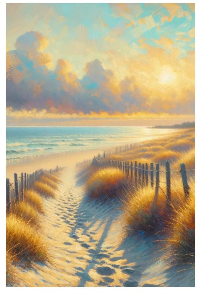 Tablou apus de soare la mare