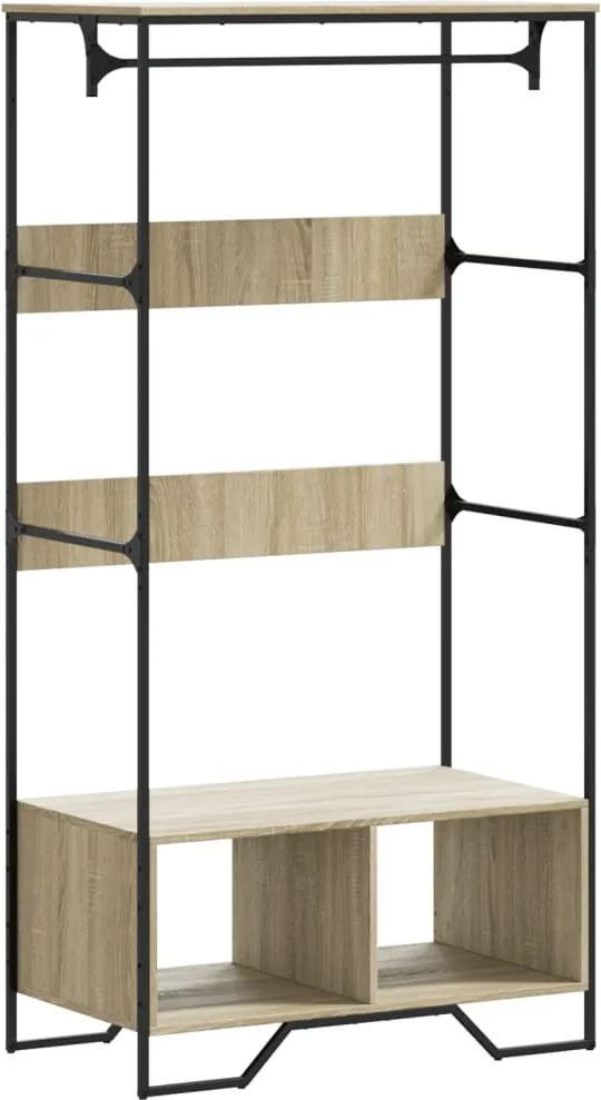 vidaXL Șifonier, stejar sonoma, 90x50x180 cm, lemn prelucrat