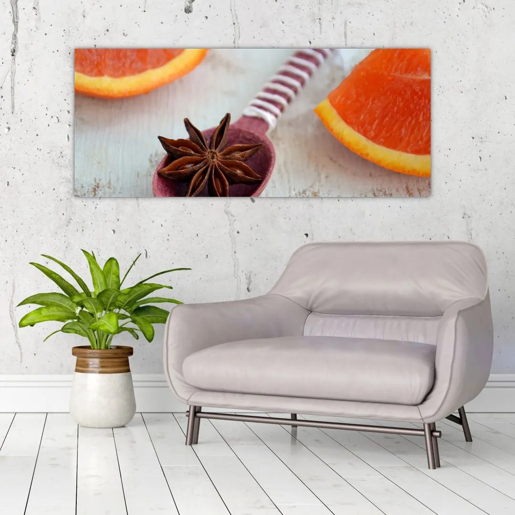 Tablou cu scorțișoară pe linguriță (120x50 cm)