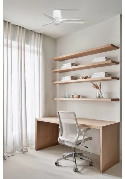 FARO 33826-1TW - Ventilator de tavan LED dimabil HEY TUB cu LED/10W/230V, alb, Ø 90 cm + telecomandă