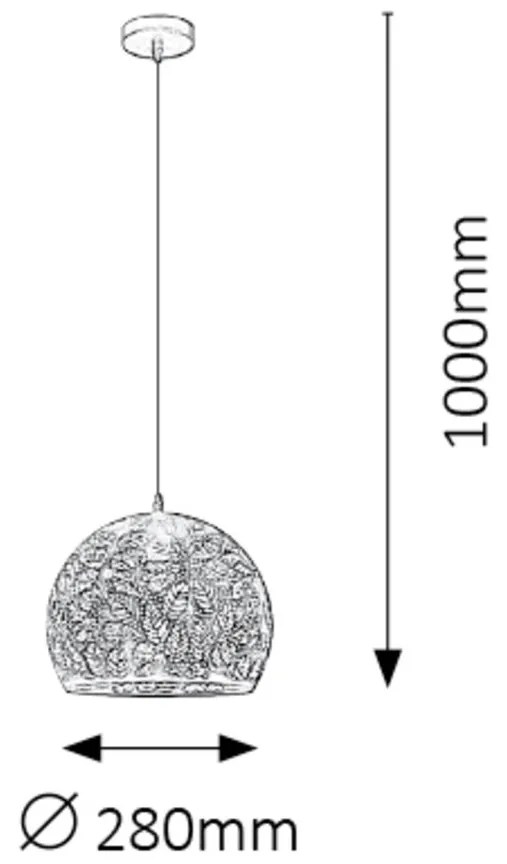 Pendul design industrial metalic negru/auriu MANORCA 2276 RX