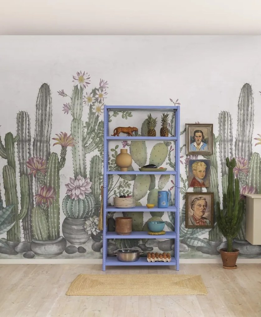 Fototapet, Playfull Cactus, Ivory, Rebel Walls