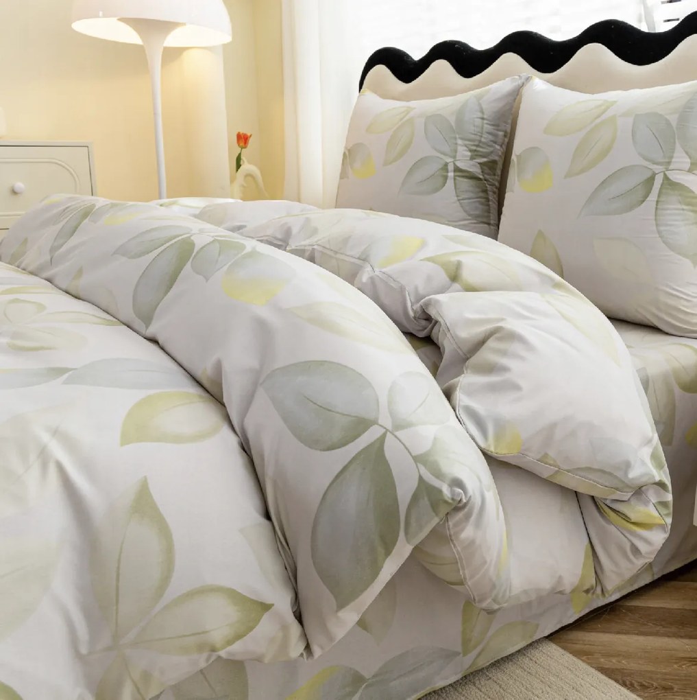 Lenjerie de pat din microfibra LIMETTA bej Dimensiune lenjerie de pat: 2 buc 70 x 80 cm | 160 x 200 cm