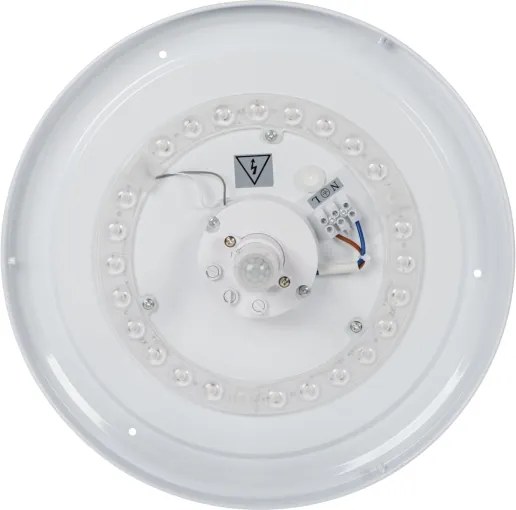 Kanlux 18123 - Lampă de tavan LED FOGLER cu senzor de mișcare, 17 W, 230 V, Ø 33 cm