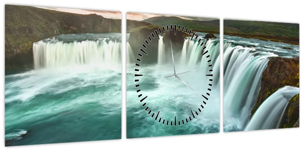 Tablou - Cascade (cu ceas) (90x30 cm)