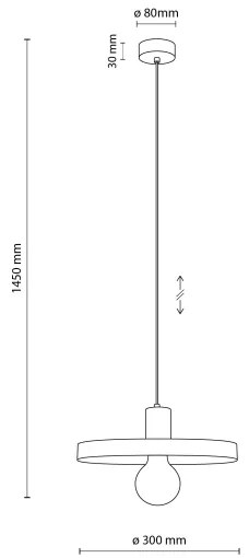 Lustră pe cablu SILA 1xE27/15W/230V d. 30 cm verde