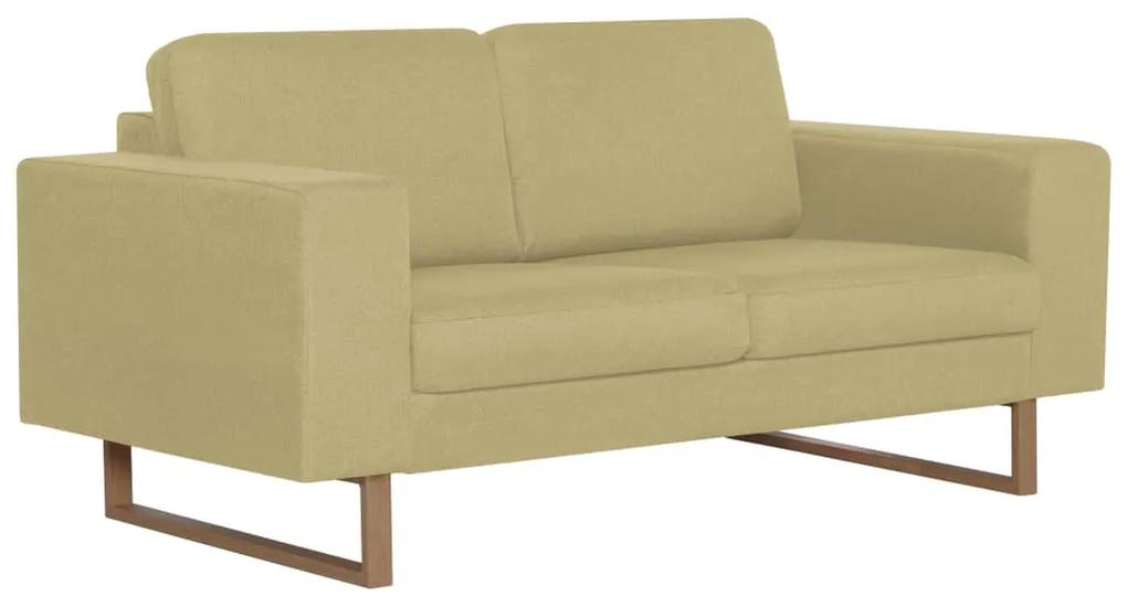 Canapea cu 2 locuri, verde, material textil Verde, Canapea cu 2 locuri