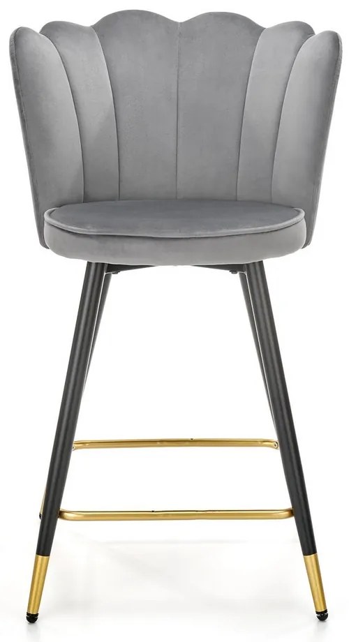 Scaun de bar Knox, gri/negru