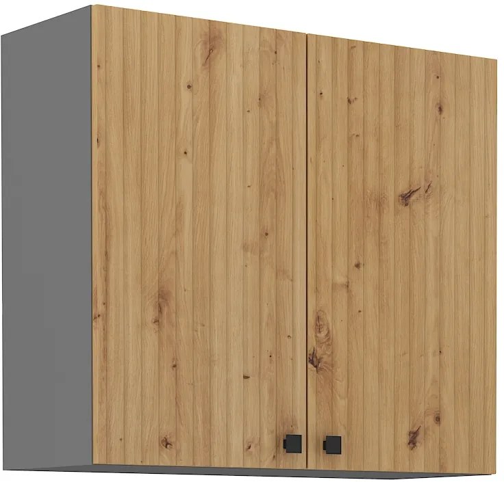 Dulap superior de bucătărie Avantoe 80 G-72 2F (Stejar artisan + Antracit). 1049639
