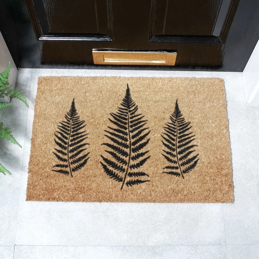 Covoraș de intrare din fibre de nucă de cocos 40x60 cm Fern Leaf – Artsy Doormats