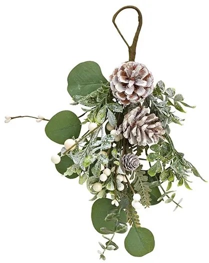 Ramura decorativa White Christmass 30 cm