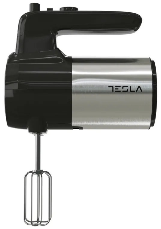 Resigilat: Mixer de mana Tesla MX301BX, 300W, 5 viteze, Turbo, Inox/Negru