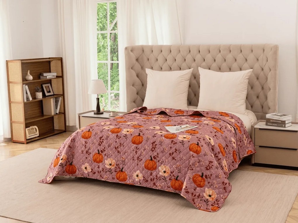 Cuvertura de pat PUMPKINS ROSAVIE, roz pal Dimensiune: 170 x 210 cm