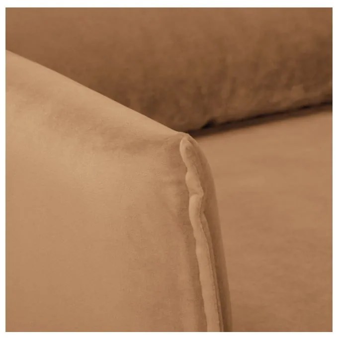 Fotoliu maro cu tapițerie din catifea Juli – Ropez