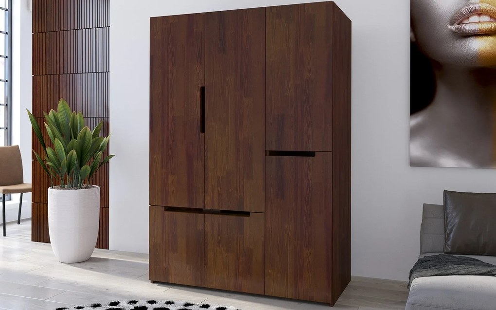 Dulap lemn masiv TerraCraft, 128 × 60 × 180 cm