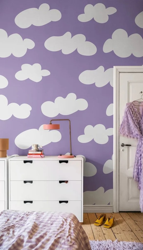 Tapet Cloudy, Lilac, Rebel Walls