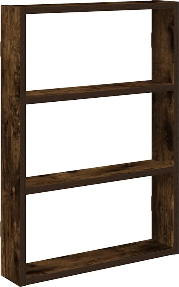vidaXL Raft de perete, stejar fumuriu, 43x9x60 cm, lemn prelucrat