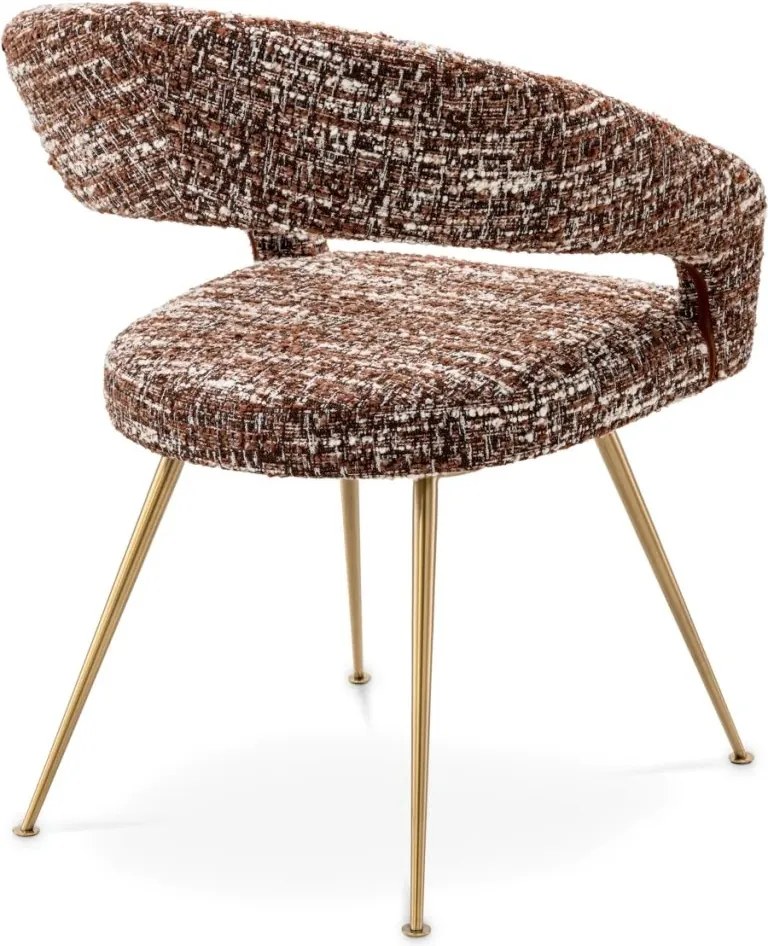 Scaun design elegant LUX Bravo, boucle sonata red