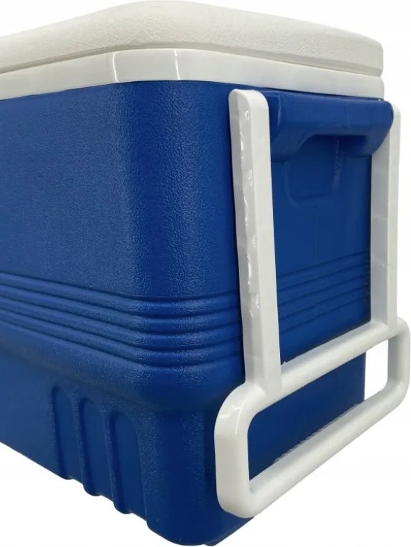 Lada frigorifica cu roti Atlantic 1008728, 45 l, Racire pasiva, 4 suporturi pentru pahare, Albastru