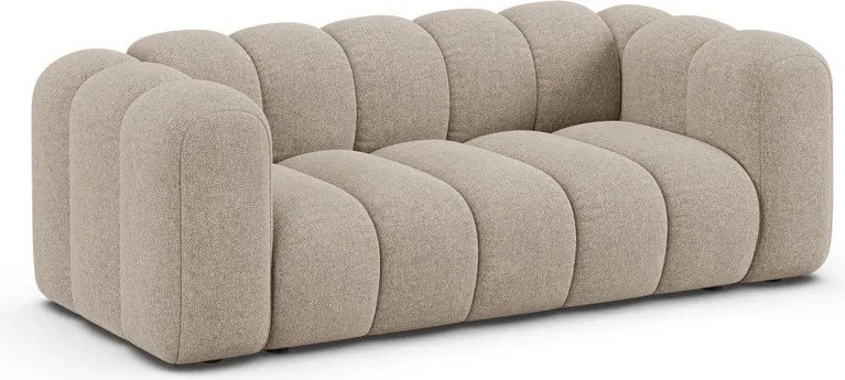 Canapea bej cu tapițerie din chenille 200 cm Lupine – Micadoni