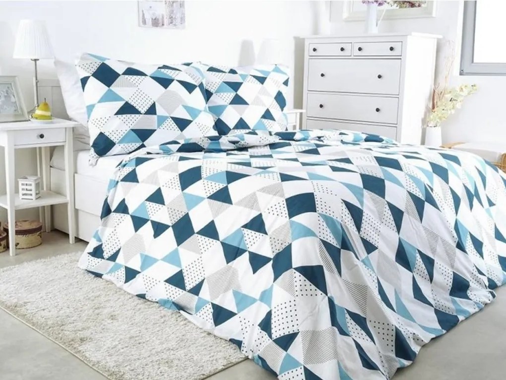 Lenjerie de pat creponata DIAMONDS alb Dimensiune lenjerie de pat: 70 x 90 cm | 140 x 200 cm