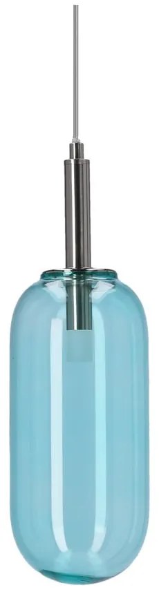 Lustră albastră LED cu abajur din sticlă ø 13 cm Fiuggi – Candellux Lighting