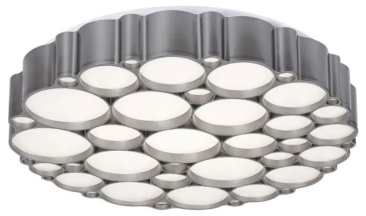 Lustra LED aplicata stil modern Andela 50cm argintie