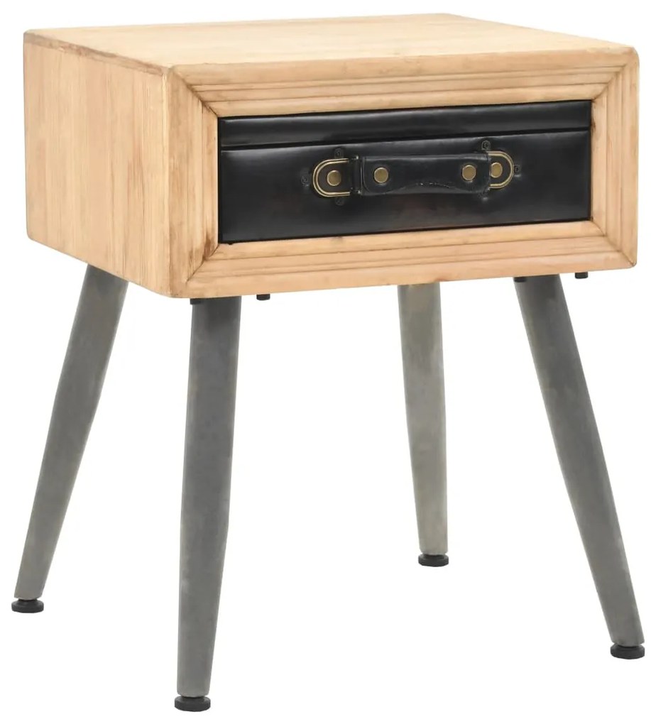 vidaXL Noptieră, 43x38x50 cm, lemn masiv de brad