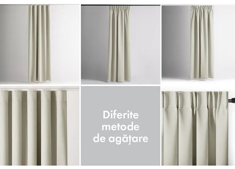 Draperie groasă blackout RESTILO crem 140 x 245 cm set 2 buc