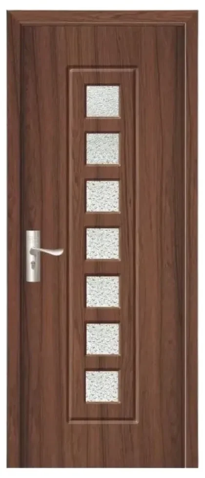 Usa Interior din MDF Novo Doors ND236, Cadru din Lemn Masiv, Geam Sablat, KIT COMPLET, Toc , Manere si balamale incluse (Culoare: Crem, Dimensiune: