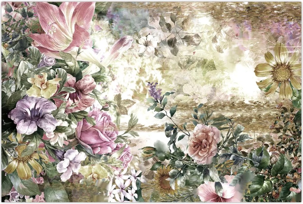 Tablou - Flori de design (90x60 cm)