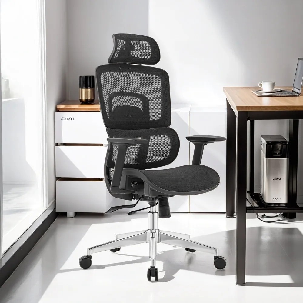 Ergodynamic Gary H - Scaun de birou - Full mesh - black, translatie sezut, brate 3D