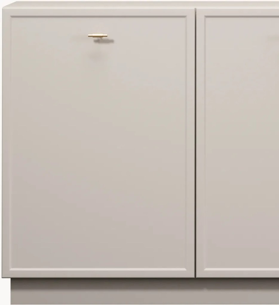 Comodă Lorini 200 cm cu 4 uși - cașmir / mânere aurii T-bar