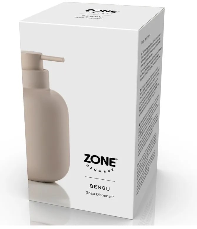 Dozator de săpun lichid bej din gresie ceramică 300 ml Sensu – Zone