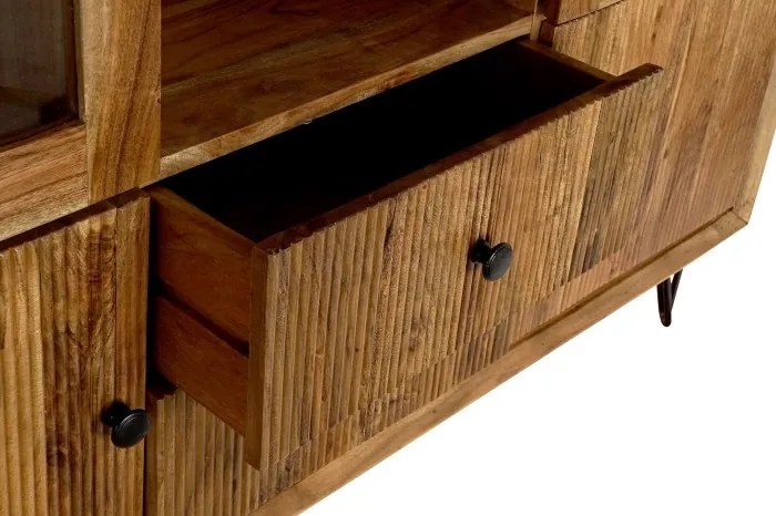 Vitrina maro, din lemn de acacia, Sienna