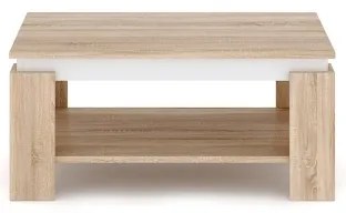Măsuță de cafea LUNO stejar sonoma/albă