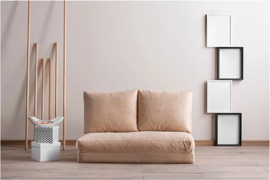 Canapea crem extensibilă 120 cm Taida – Balcab Home