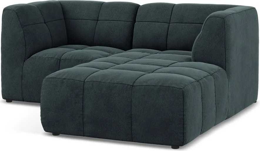 Colțar albastru cu tapițerie din catifea (cu colț pe partea dreaptă/cu șezlong) Aloha – Makamii