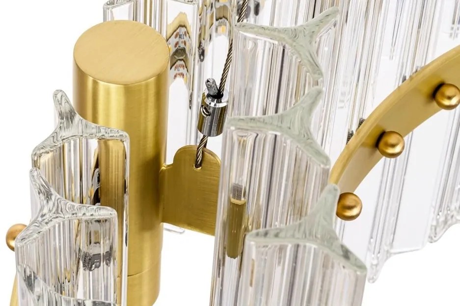 Lustra LED suspendata design deosebit Half 47D auriu