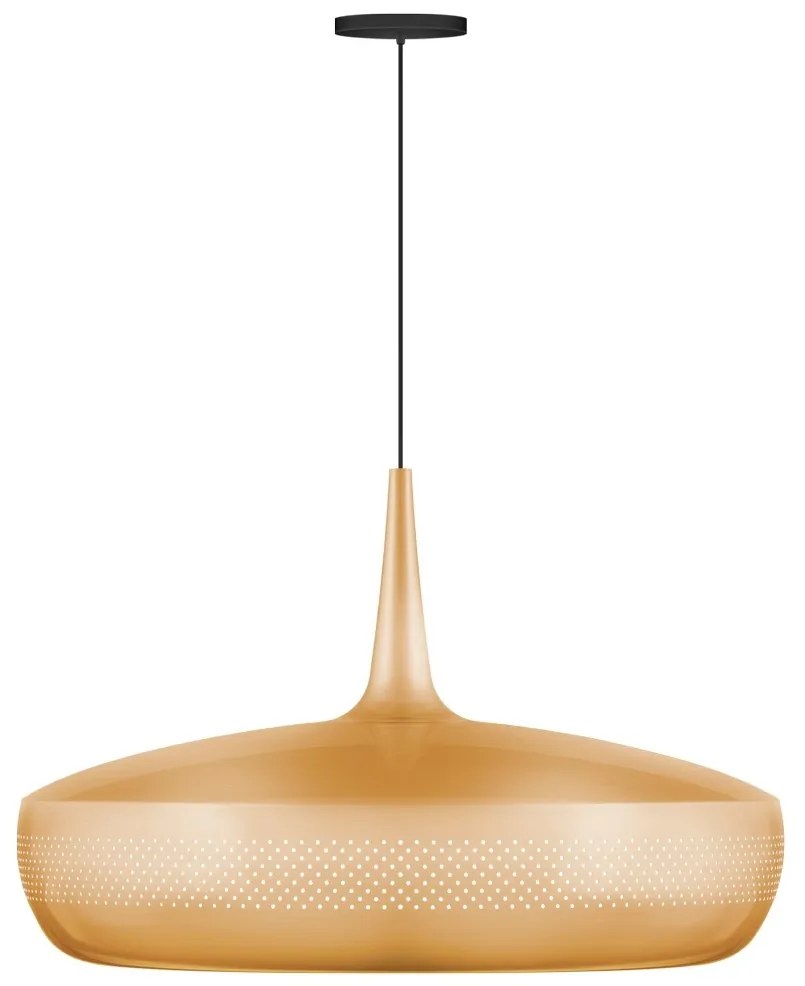 Abajur metalic design retro Clava Dine, Brushed Brass