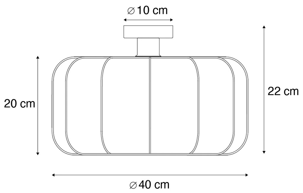 Plafonieră Japandi albă 40cm - Madleine
