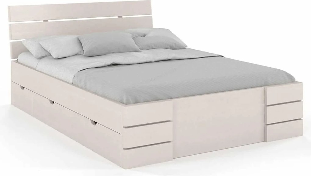 Pat lemn masiv TerraCraft cu sertar Model 1 Pin Personalizabil - 90x200, Natur