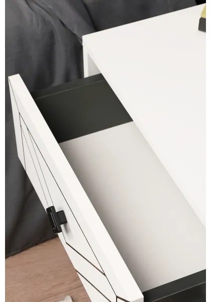 Noptieră LUNA 50x55 cm albă