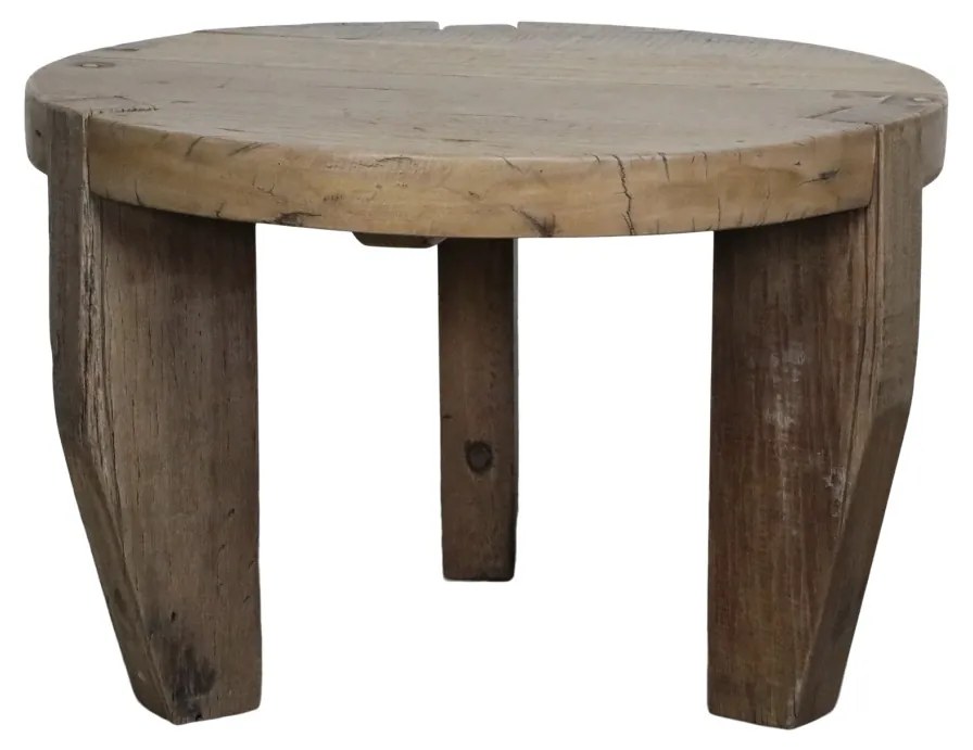 Masuta de cafea rotundă din lemn reciclat, natur, Ø72 cm, Grimaud