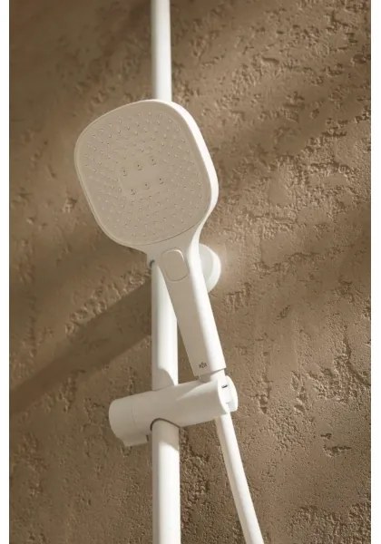 KFA Armatura 5756-910-44 - Set de duș cu baterie termostatică MALAGA, alb